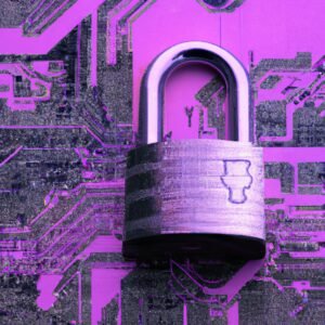 Padlock Over Circuit Board