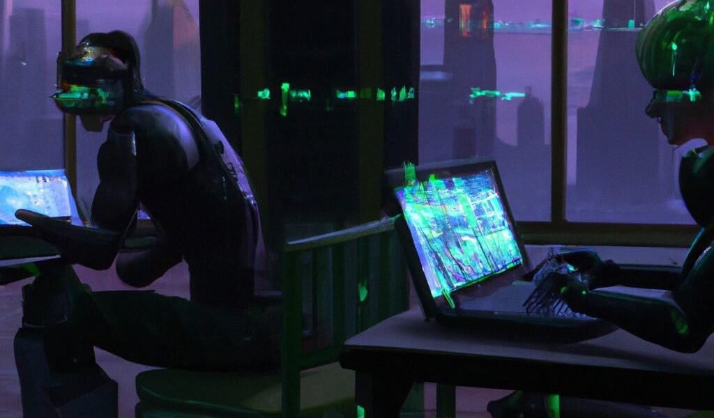 Futuristic Cyber Security Office 1